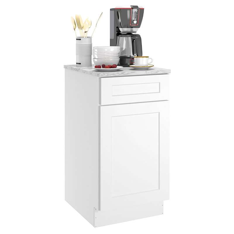 Base Cabinet with Adjustable Shelves and Soft Close, 12", Shaker White