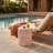 Svante Travertine Effect Stool End Table Concrete Look Side Table Indoor Outdoor Weatherproof Compact Accent-283948988