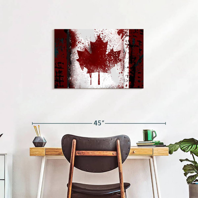Borges Rustic Canada Flag, 20" H x 30" W