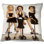Peignoir de canapé trois petites robes noires carrées coussin décoratif