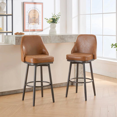 Tabouret de bar pivotant et réglable, 24 po et 30 po (ensemble de 2