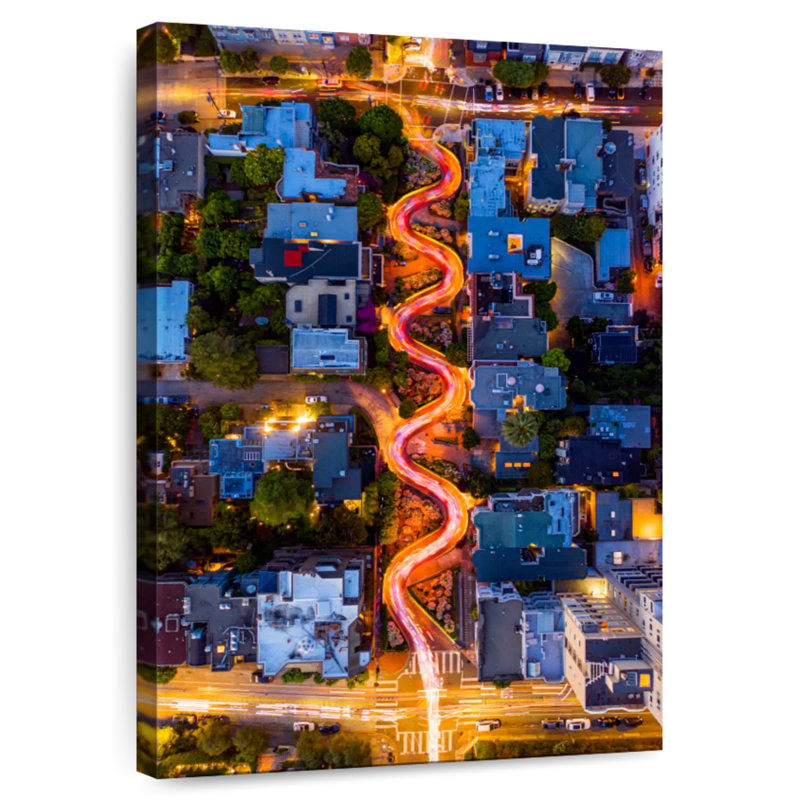 Aime Lombard Street Lights, 51" H x 34" W