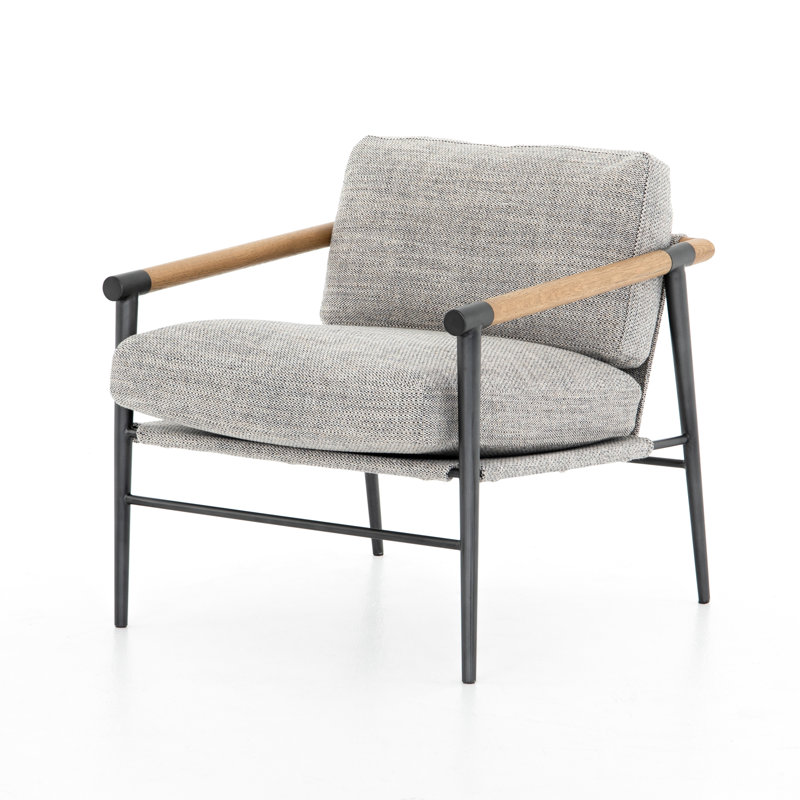 Marlane Upholstered Armchair, Thames Raven, Natural