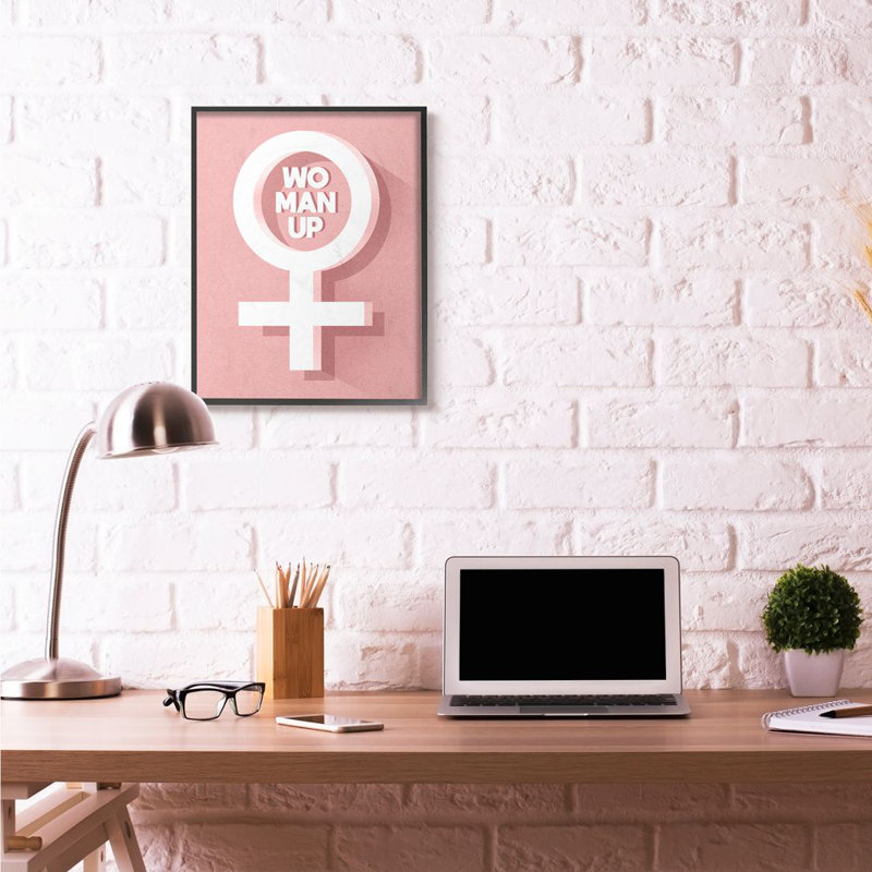 « féminin up féminin symbol », impression, H 30 po x l 24 po, Giclée encadrée noir minuit