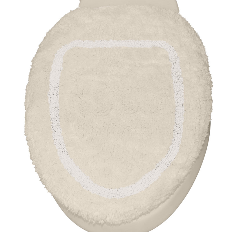 Tapis pour salle de bain Dobrinka, 18 po x 18 po (couvercle), Ivoire ivoire