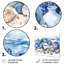Plage, poterie en tons de bleu et blanc - Ensemble d'art mural de plage-107182085-107182113