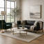 Canapé Chesterfield en cuir PU avec capitonnage à boutons-868633442