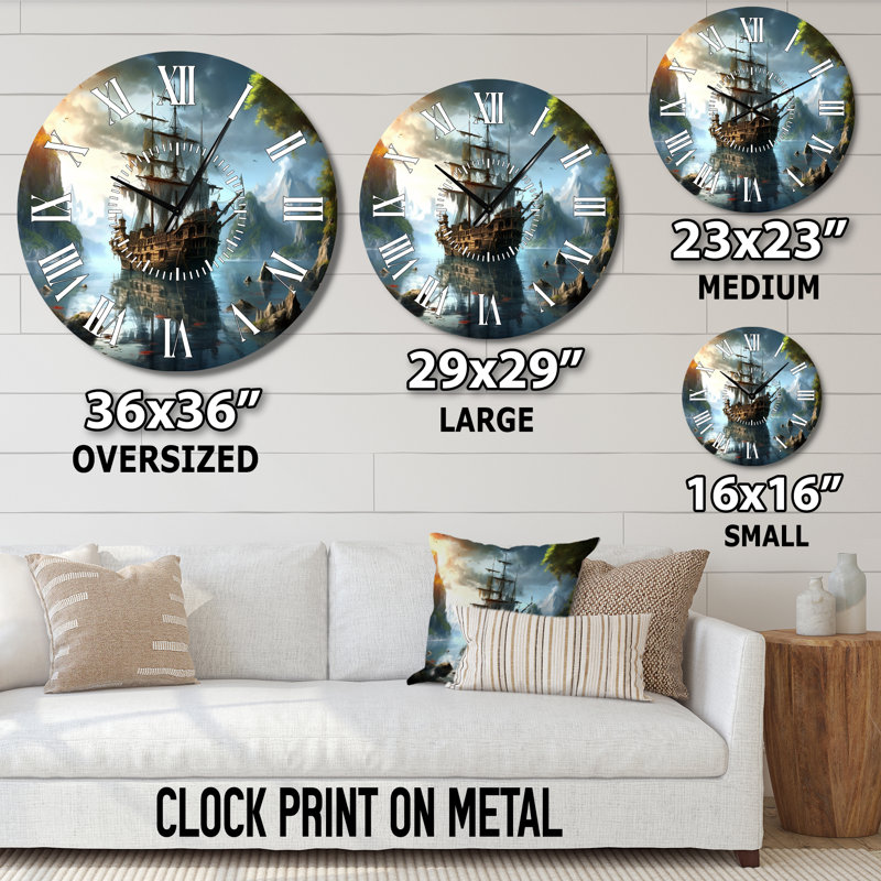 Horloge murale pirate, Surdimensionné