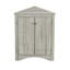Armoire de rangement triangulaire avec tablettes réglables en chêne - Solution polyvalente pour salle de bain-117049501