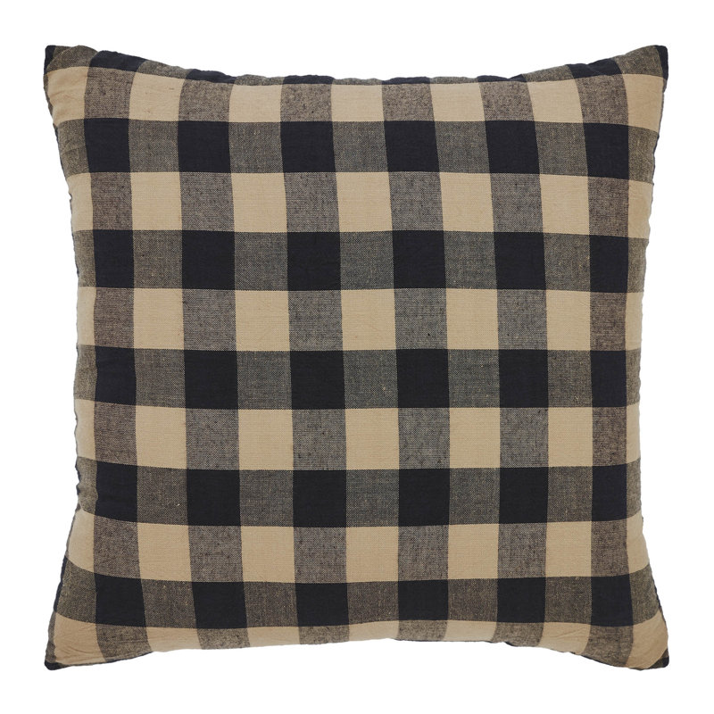 Rustic Beige Cotton Square Throw Pillow with Wreath Design