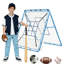 Filet de baseball 5 x 4,3 pi avec 9 trous. Entraîneur ajustable à angle réglable. Filet d'entraînement Strike Zone pour balle molle et baseball. Équipement d'entraînement pour la cour arrière