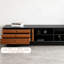 Meuble télé rétro en bois massif noir-2138238447