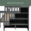 Lit superposé simple au-dessus de double avec rangement et garde-corps pour chambre à coucher Stairway-1790068882