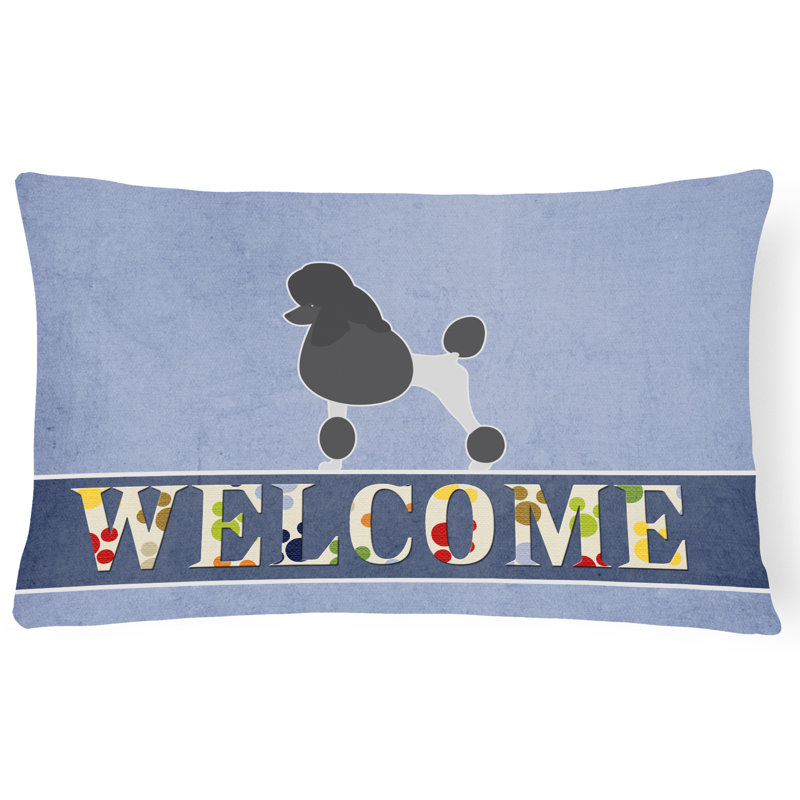 Coussin Poodle Welcome