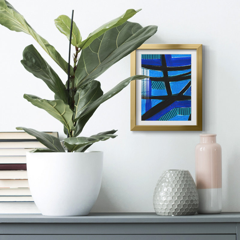 «Invveded Blue», reproduction encadrée