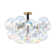 6 - Light Cluster Iridescent Glass Ball Bubble Ceiling Light