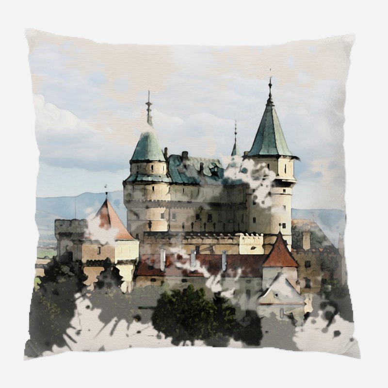 Housse et insert de coussin carré Alvey, Microsuède, Intérieur