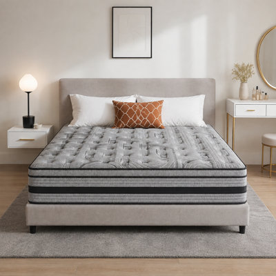 14" Medium Hybrid Mattress with Cooling Gel Memory Foam & Pocket Coils – CertiPUR-US Certified, Breathable Support