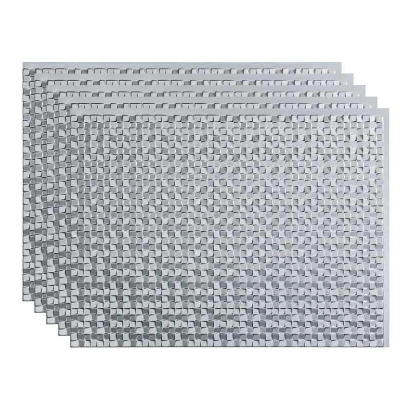 Panneau de dosseret décoratif en vinyle 18 po x 24 po FASÄDE, Argenté