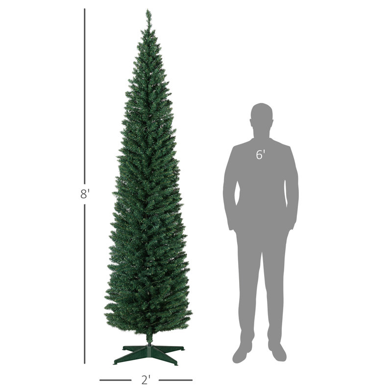 Grand sapin de Noël artificiel pré-éclairé avec lumières DEL, 8'