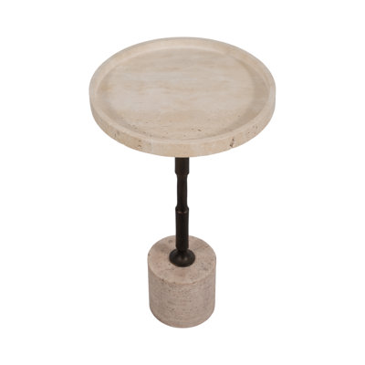 27" Comino Tall Travertine Table