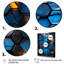 Fractale bleue et jaune mosaïque II - décoration murale abstraite-243717166-243717136