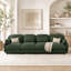 Canapé modulaire en chenille à 4 places de 136,2 po de large avec sièges profonds, coussins de style nuage et coussins lombaires Sarvis-1945600170