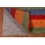 Tapis oriental rayé rouge Gabbeh 8