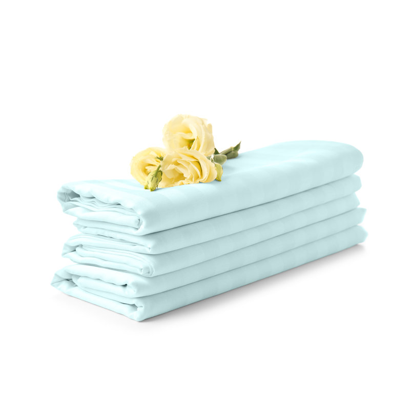 Ensemble de draps en microfibre BEDDING, Bleu clair, Simple
