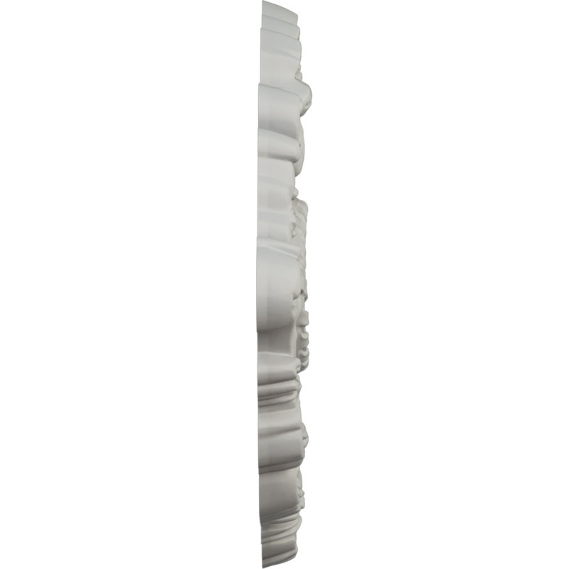 Endurathane Kinsley Flowing Leaf Ceiling Medallion, 30 3/8"W x 20 3/4"H x 1"P, Hand-Painted Pot of Cream Finish, Pot of Cream