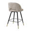 Cliff Swivel Upholstered Stool with Metal Frame-72767076-72767077