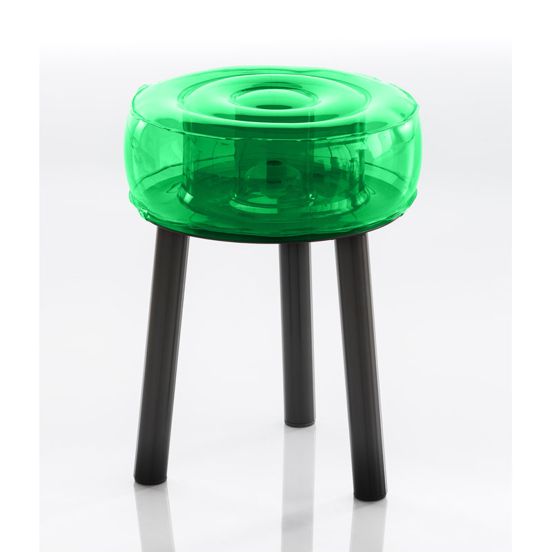 FLOOFY Metal Accent Stool, Green