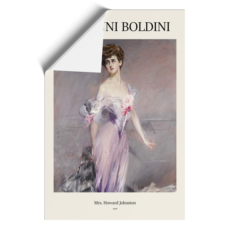 Portrait of Mrs Howard Johnstone Print by Giovanni Boldini - Frameless Print, 30cm H x 21cm W x 0.1cm D