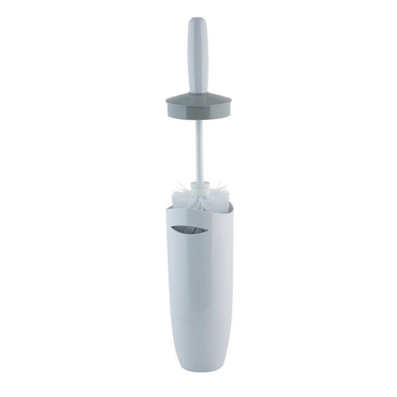 Bath Bliss Plastic Toilet Brush And Holder