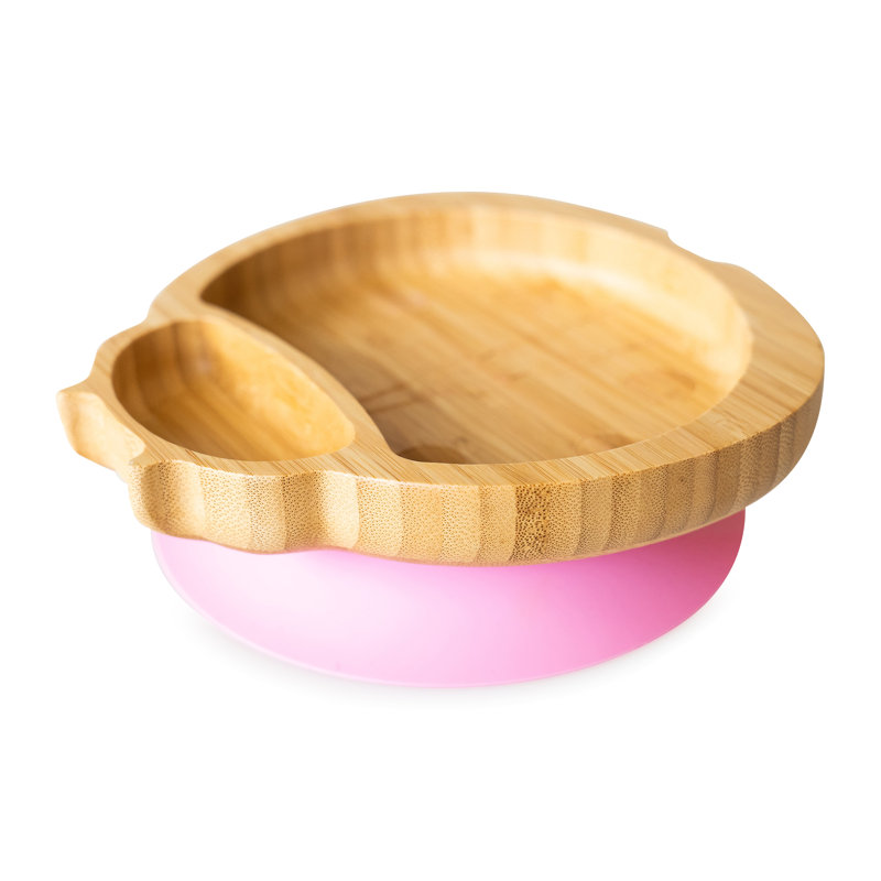 Ladybird Salad or Dessert Plate, Brown/Pink