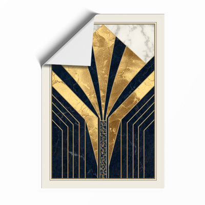 Sunburst Elegance Art Deco - Framed Print