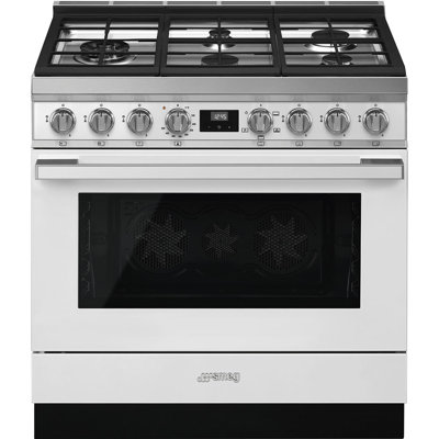 SMEG Cuisinière à gaz autoportante 36 po 4,5 pi cu Portofino