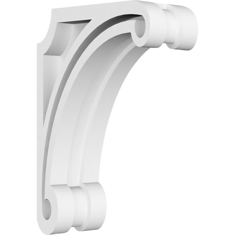 1 7/8"W X 4"D X 6"H Arch Architectural Grade PVC Corbel, 6" H x 4" W x 1.875" D