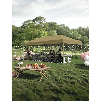 Tente à auvent escamotable, abri instantané portable avec 3 hauteurs réglables, pare-soleil d'extérieur imperméable avec sac à roulettes, tentes de fête pour patio, terrasse, jardin, plage