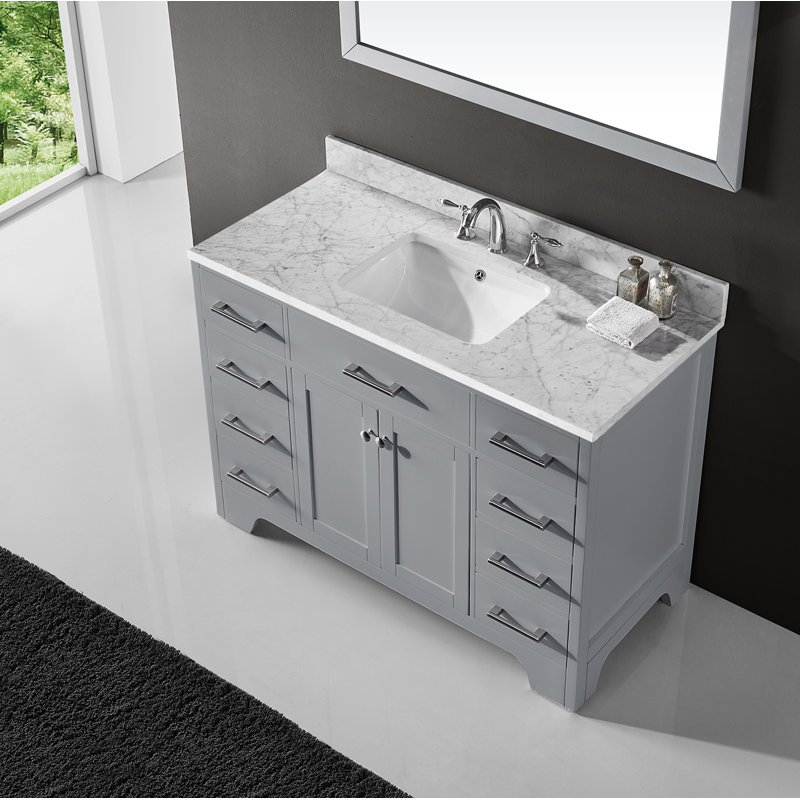 Ensemble de meuble-lavabo simple 48 po Cassel, Gris taupe