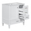 Ensemble de meuble-lavabo moderne avec ensemble lavabo 30 po, meuble-lavabo moderne avec porte à fermeture douce et 3 tiroirs, structure en bois massif (blanc)-124456512