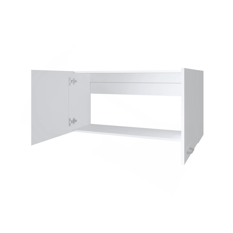 Armoire de cuisine murale avec 2 portes, Blanc