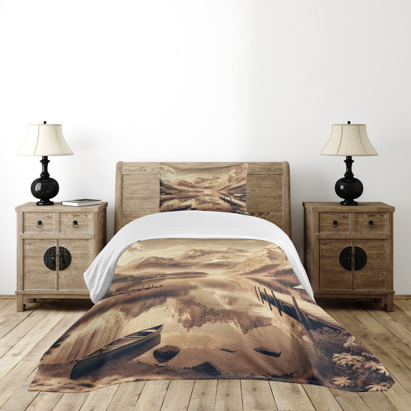 Polyester Coverlet, Twin Coverlet / Bedspread + 1 Standard Sham