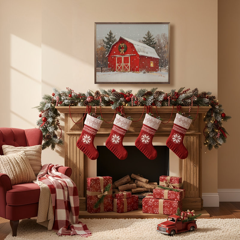 Holiday Barn, H 24 po x l 30 po