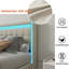 Estella Linen Upholstered Bed With LED Lighting And 4 Storage Drawers-775642148-775642149