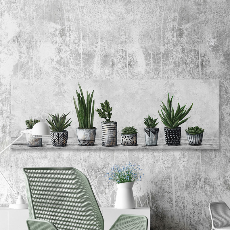 «Amazing Pile of Succulents», reproduction sur toile tendue, H 20 po x l 60 po