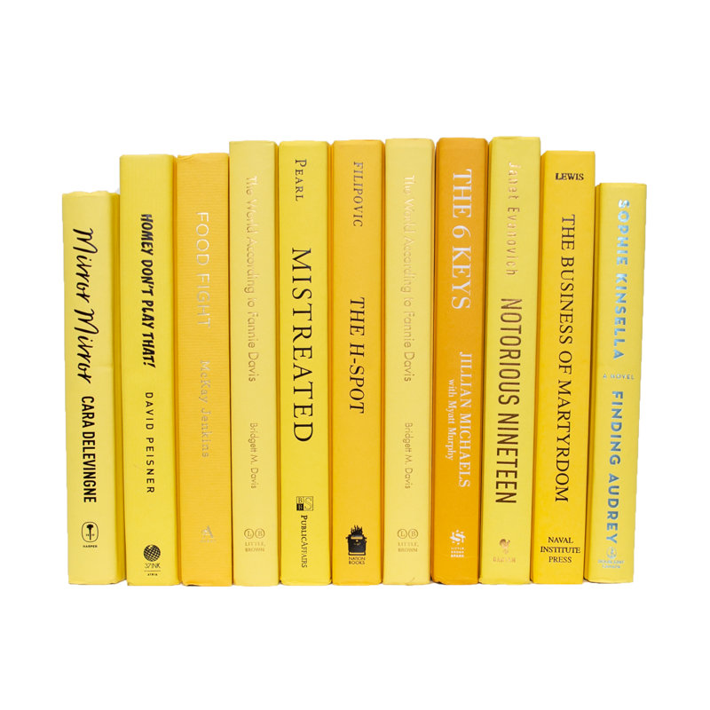 Decorative Books - Daffodil Book Bundle - 1 Foot of Yellow Books