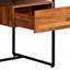 Bureau d'écriture avec 1 tiroir, bureau rectangulaire avec base en métal