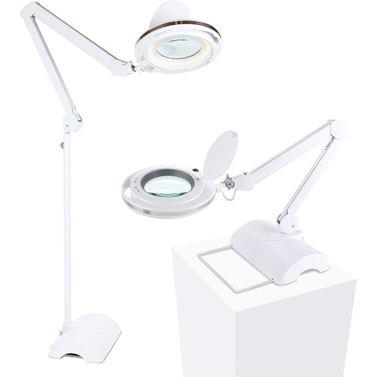 Magnifying Task Lamp, White, 3-Diopter, 45 Ultra Bright LED's