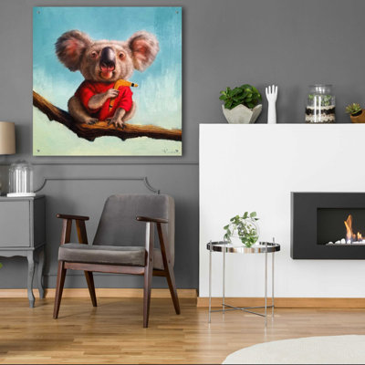 Trinx «Outback Fun II» par Lucia Heffernan, art mural en verre acrylique, 36 po x 36 po